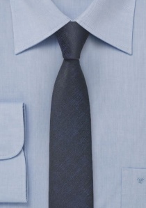 Trendy slanke stropdas marineblauw
