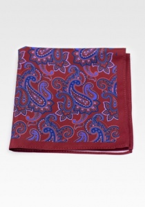 Decoratieve sjaal los paisley motief donkerrood