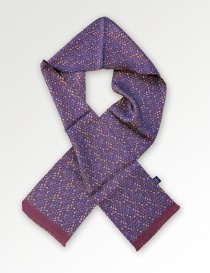 Krawattenschal kleines Paisley-Motiv braunrot