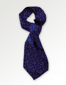 Sjaal Ascot met Paisley-patroon in donkerblauw