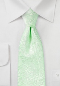 Zakelijke stropdas waardig paisley lichtgroen