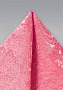 Decoratieve sjaal vrolijk paisley patroon koraal