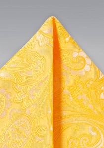 Levendige Paisley patroon goudgele zakdoek