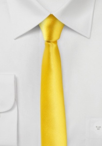 Extra smalle stropdas goudgeel