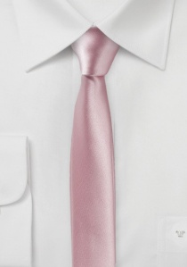 Extra slanke zakelijke stropdas antiek roze