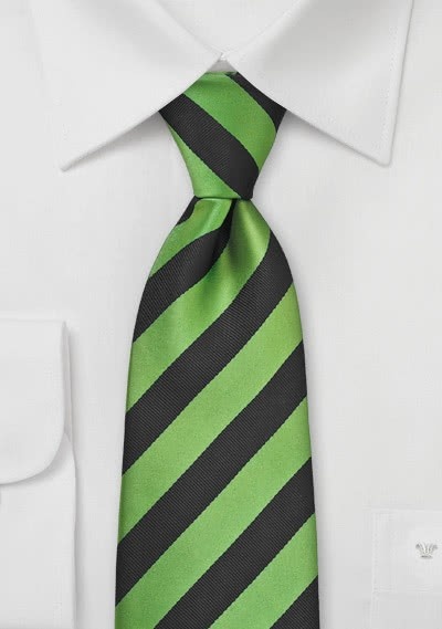 Clip-Krawatte Streifendessin grün nachtschwarz