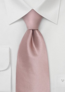 Eenkleurige XXL-zakelijke stropdas antiek roze