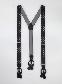 Bretels elastisch zwart wit gestippeld