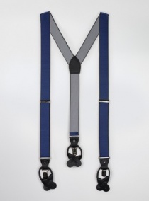 Bretels elastisch donkerblauw geribd