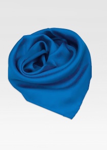 Dames sjaal zijde azuurblauw monochroom
