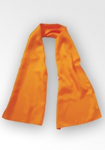 Dames sjaal zijde oranje