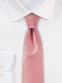 Zijden stropdas elegant satijn glans roze