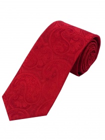 Opvallende stropdas paisley motief rood