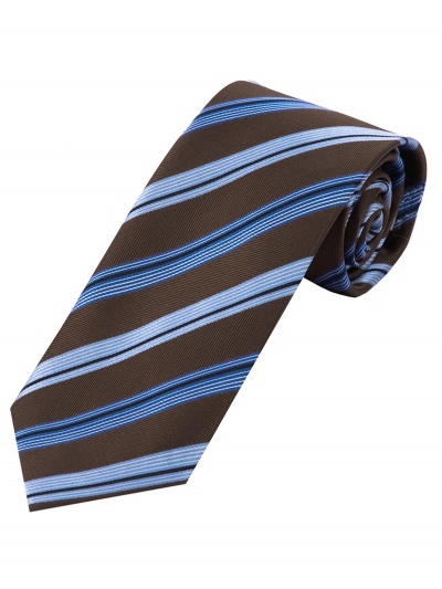Krawatte Streifen eisblau schokoladenbraun