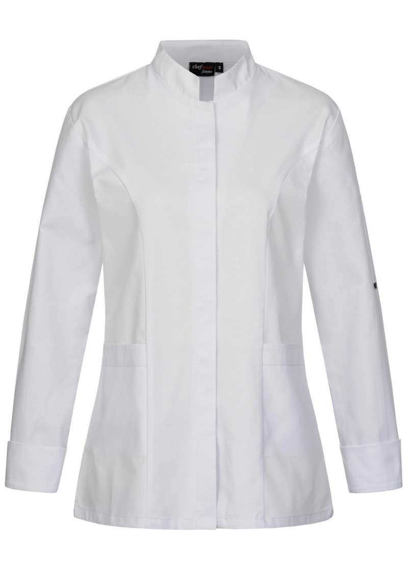 Dames koksjas in wit - Slim Fit