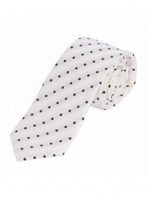 Zakelijke stropdas smal gestreept strepen wit