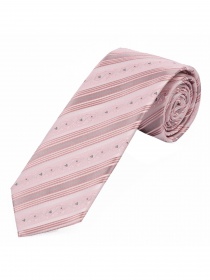 Zakelijke stropdas smalle stippen lijnen rose