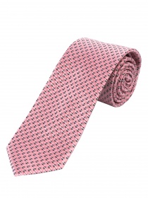 Krawatte schmal geformt Struktur-Muster rosa schwarz