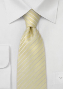 Vanille gestreepte stropdas