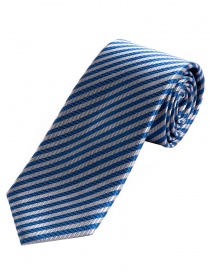 Zakelijke stropdas blok strepen cyaan wit