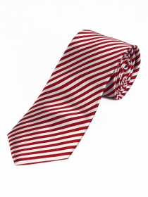 Smalle zakelijke stropdas blok strepen rood