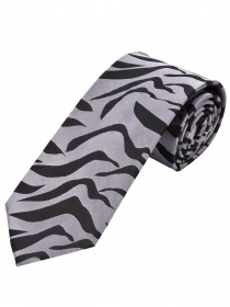 Zakelijke stropdas golfpatroon zilver