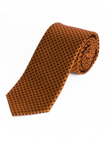 Schmale Krawatte stilsichere Netz-Oberfläche orange schwarz