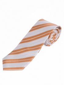 Streifen-Krawatte schneeweiß orange