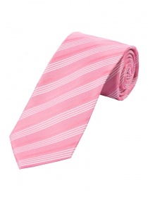 Streifen-Krawatte rose perlweiß