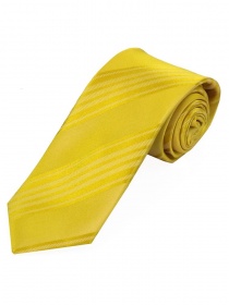 Smalle stropdas effen streepstructuur geel