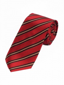 Krawatte elegantes Streifen-Pattern rot tintenschwarz orange