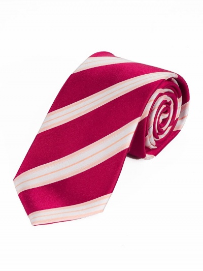 Krawatte stilvolles Streifen-Dekor rot weiß lachsfarben