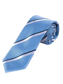 Smalle stropdas Verfijnd streepdesign Duifblauw