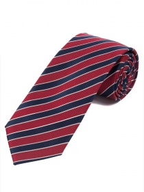 Prachtige stropdas streeppatroon rood marineblauw