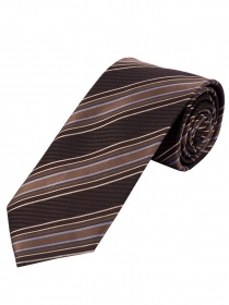 Perfect Tie Stripe Design Donkerbruin Lichtblauw