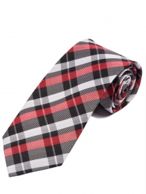 Zakelijke stropdas met golvend patroon Zwart Rood