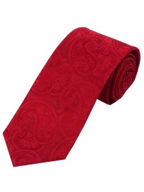 Paisleymuster-Krawatte einfarbig mittelrot
