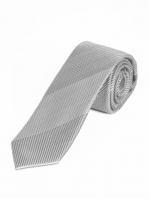 Medium grijs structuurpatroon oversized stropdas