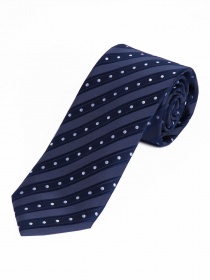 XXL stropdas strepen polka dots marineblauw