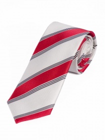 XXL zakelijke stropdas stijlvol streeppatroon wit