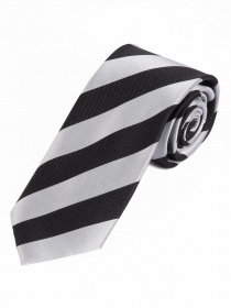 XXL business stropdas blokstrepen inkt zwart grijs