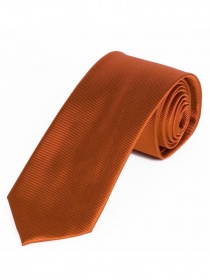 XXL-Krawatte einfarbig Streifen-Struktur kupfer