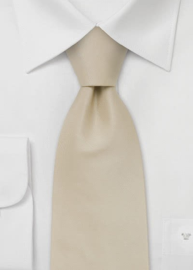 Bruiloftsstropdas effen beige
