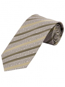 Overlangse stropdas met bloemmotief en strepen