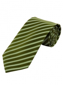 Lange stropdas blok strepen olijfgroen lichtgroen