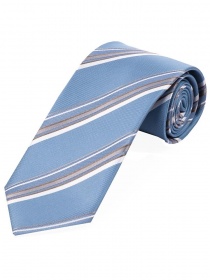 Lange stropdas met streepmotief lichtblauw