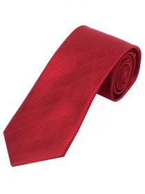 Heren lange stropdas monochroom lijnstructuur rood