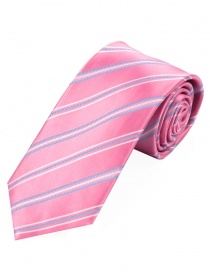 Lange stropdas dynamisch streepdesign roze