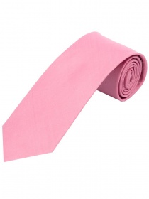 Lange satijnen stropdas zijde Monochroom Roze