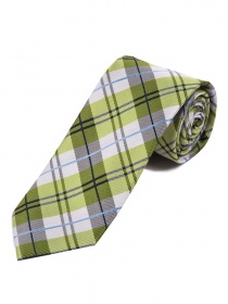 Lange geruite zakelijke stropdas Bosgroen